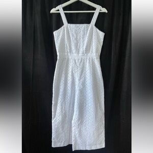 Banana Republic White Eyelet Jumpsuit Size 6P